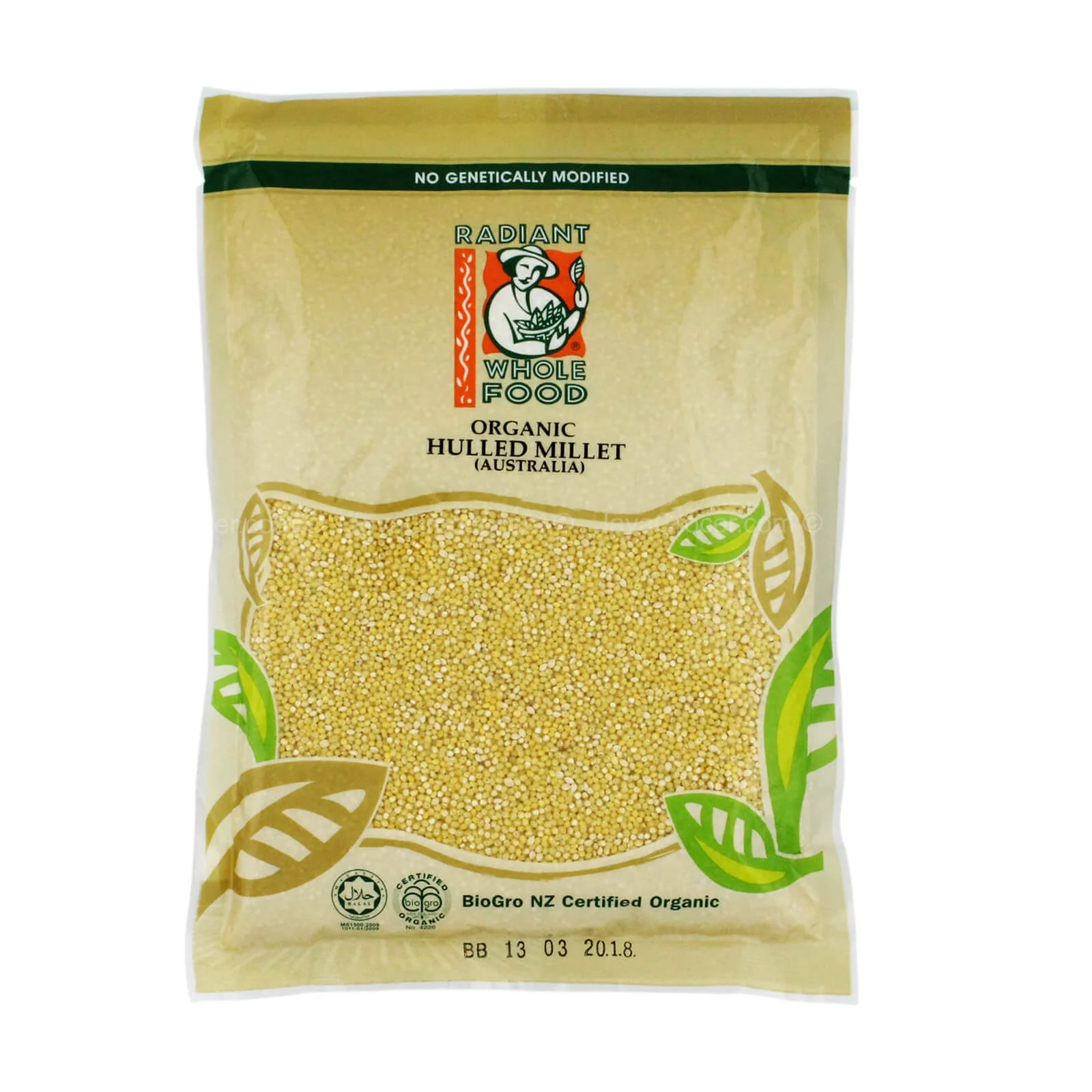 Radiant Whole Food Australian Organic Hulled Millet 500g - Image 2