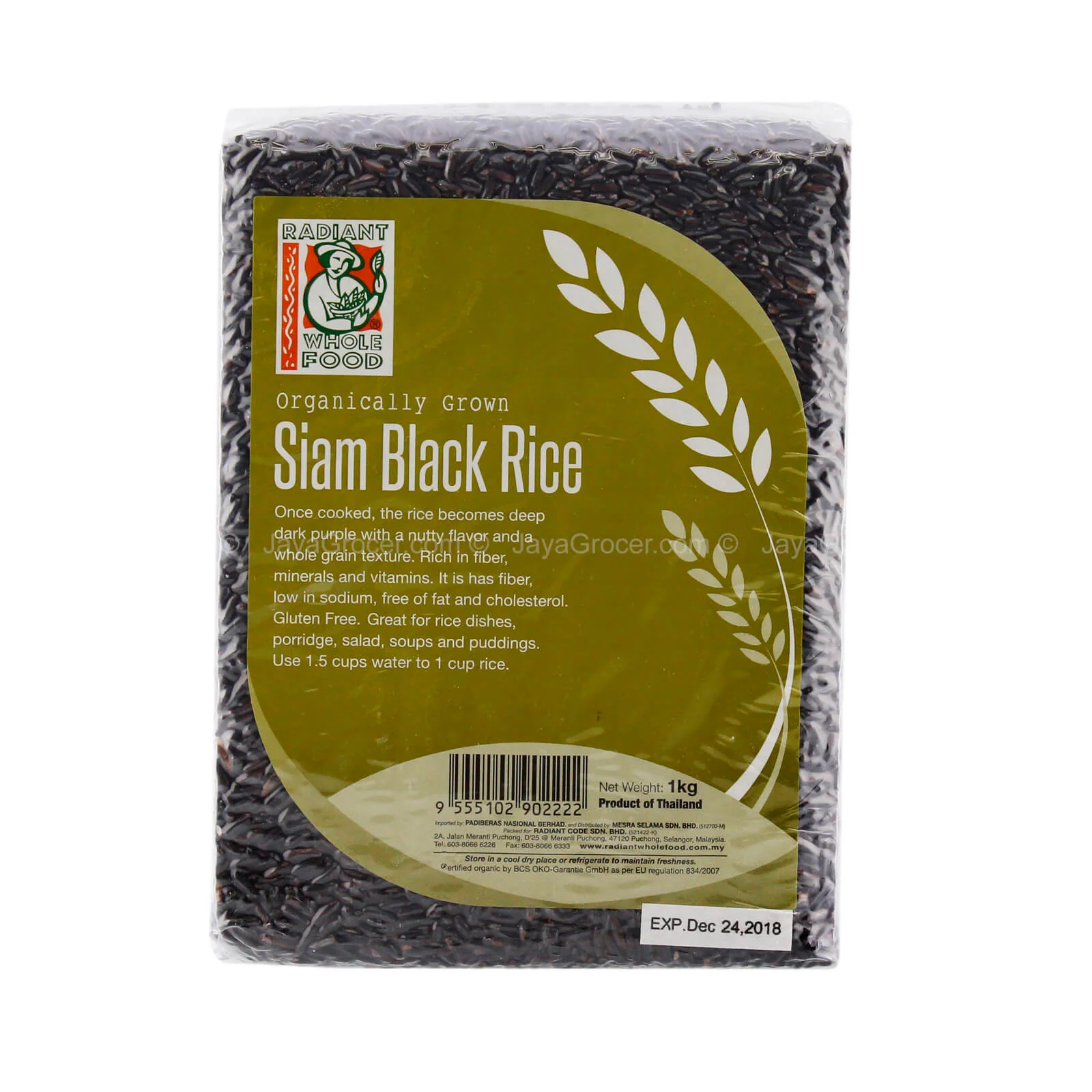 Radiant Organic Siam Black Rice 1kg - Image 2