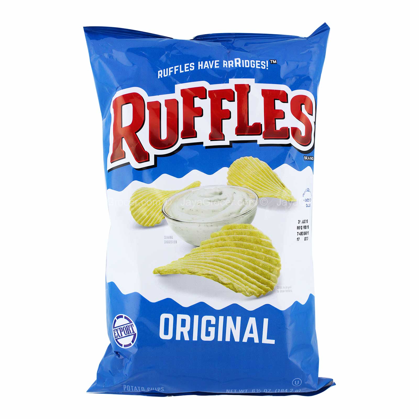 Ruffles Original Flavoured Potato Chips 184.2g - Image 2