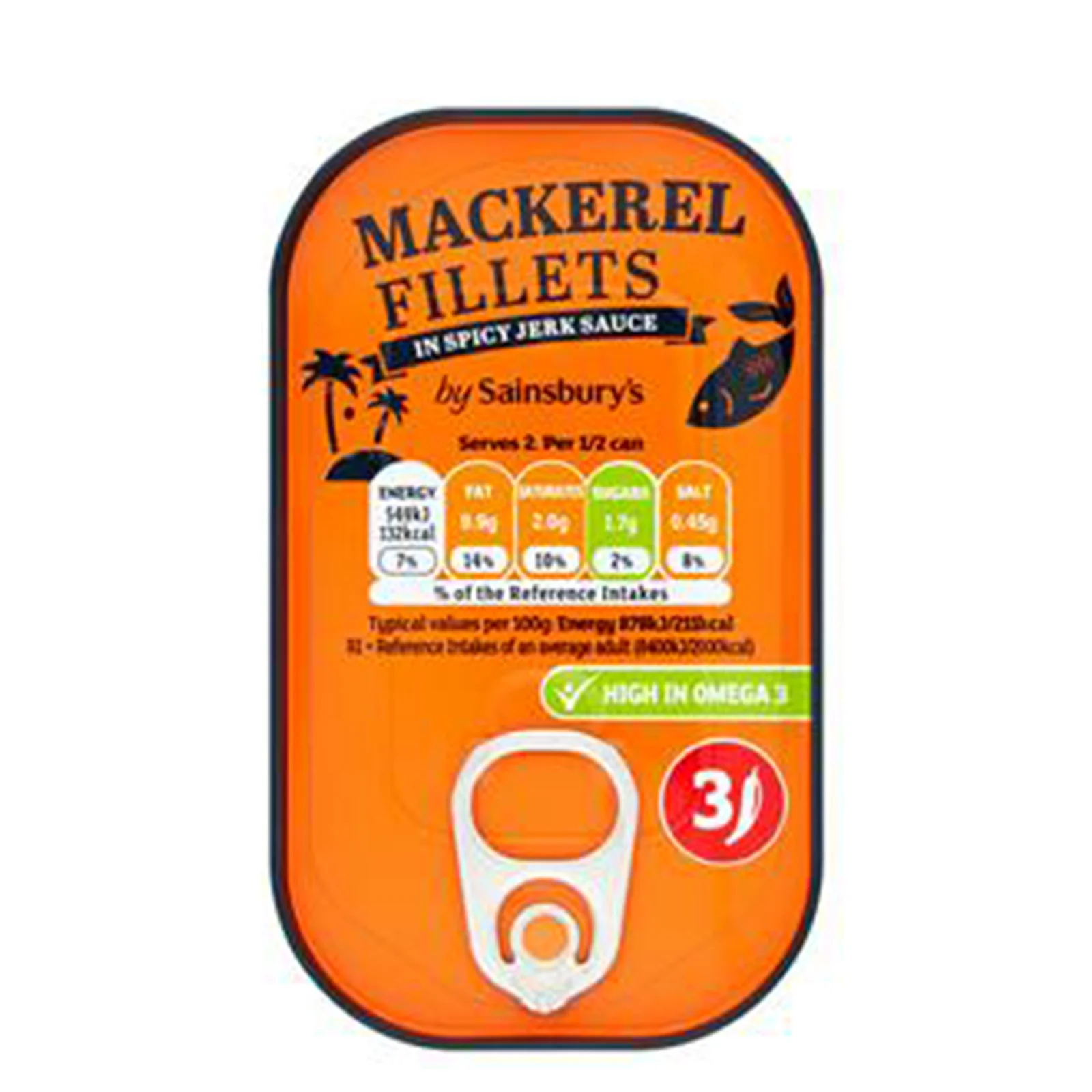 Sainsburys Mackerel Fillet In Spicy Jerk Sauce 125g - Image 2