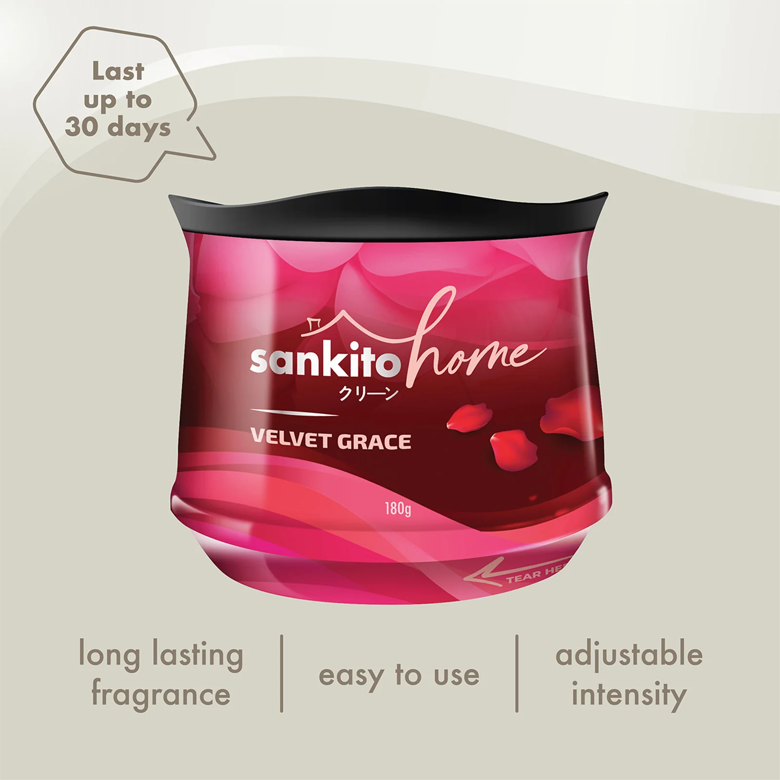 Sankito Home Air Freshener Gel Velvet Grace 180g - Image 2