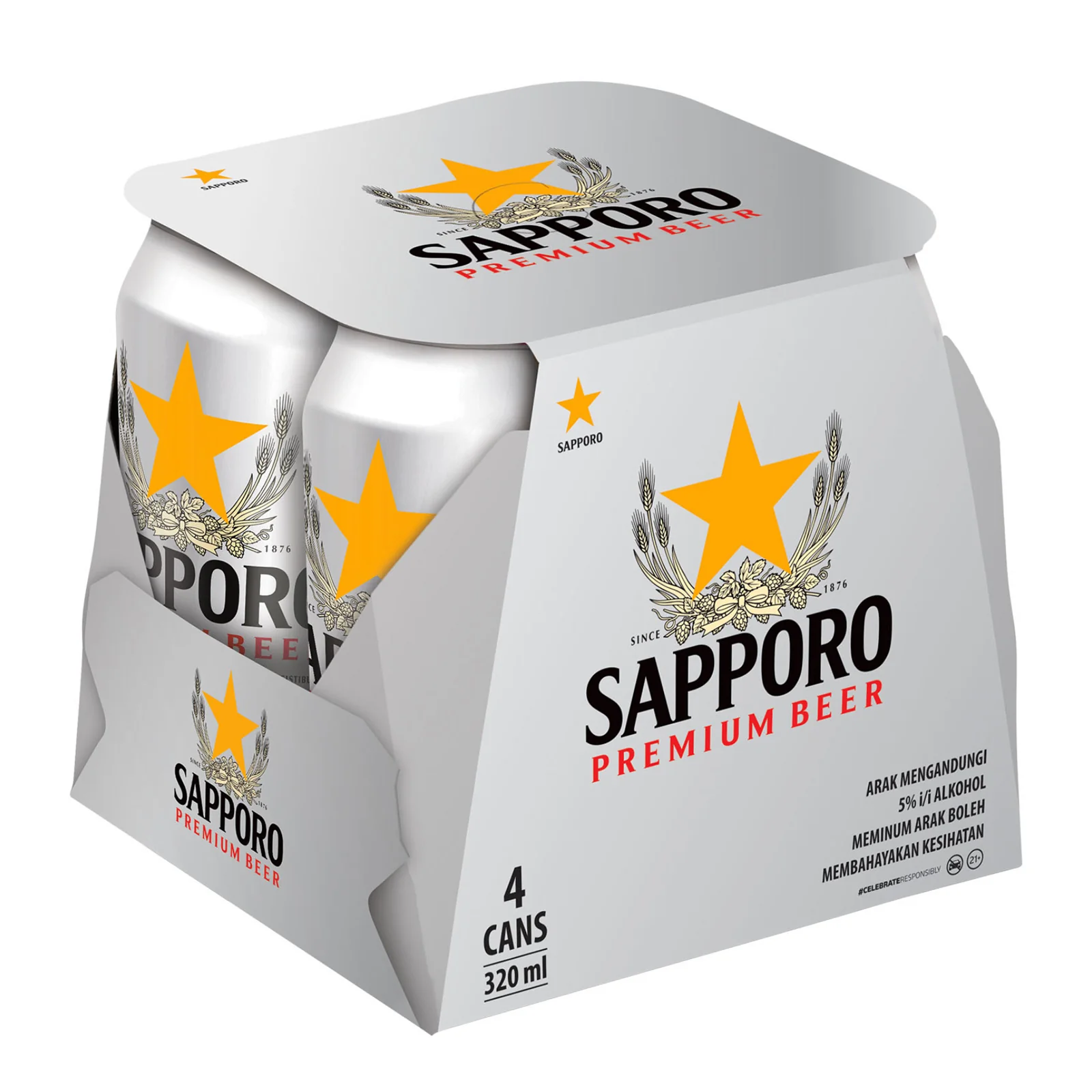 Sapporo Beer Can 320ml - Image 2
