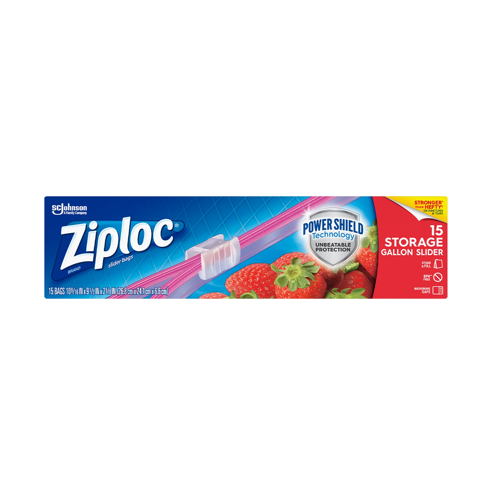 Ziploc slider storage gallon bag 15pcs/pack - Image 2