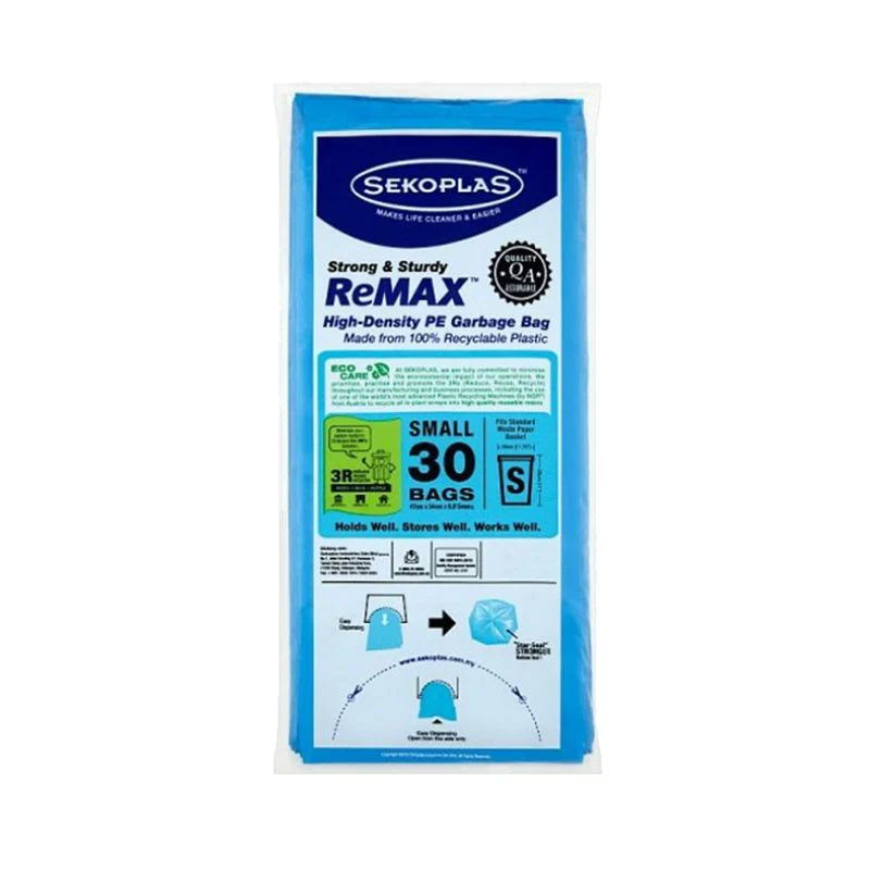 Sekoplas Remax High-Density PE Garbage Bag (Small) 47 x 54cm 30pcs/pack - Image 2