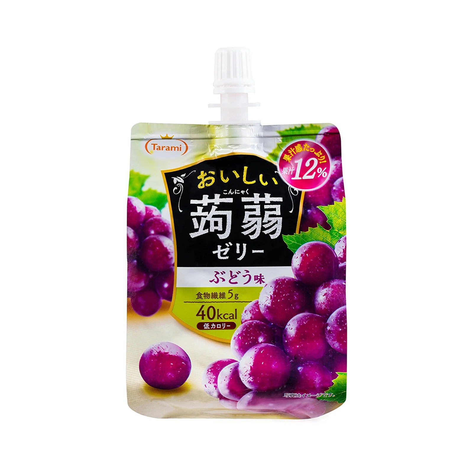 Tarami Oshii Konnyaku Jelly Grape Flavour 150g - Image 2