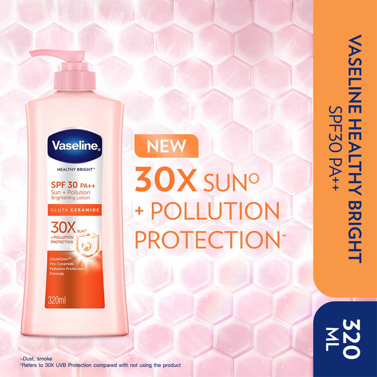 Vaseline Lotion SPF 30 Sun Healthy Pollution 320ml - Image 2