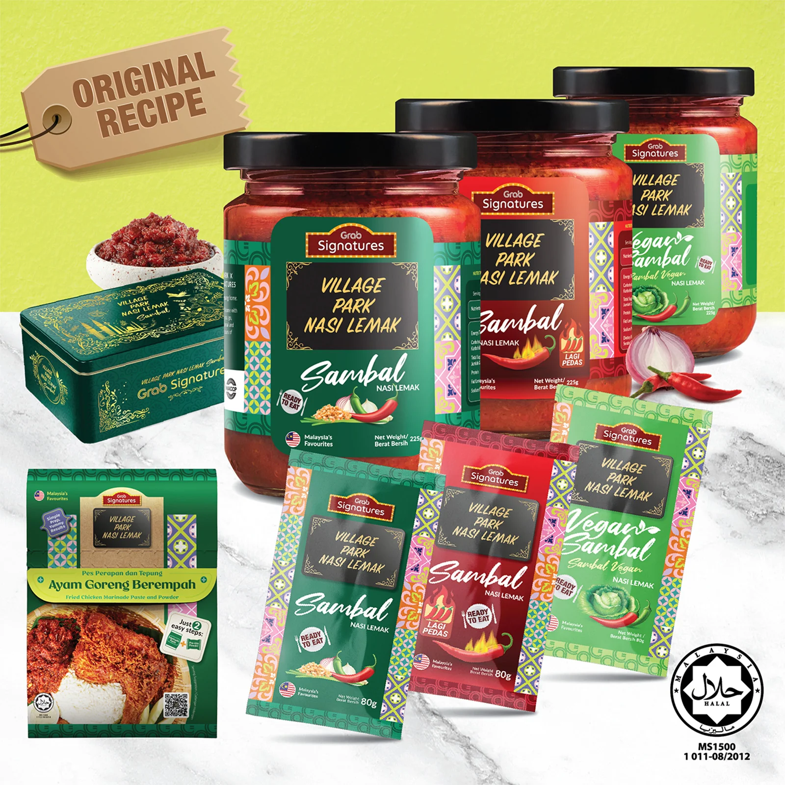 Grab Signatures Village Park Nasi Lemak Original Sambal Jar 225g - Image 4