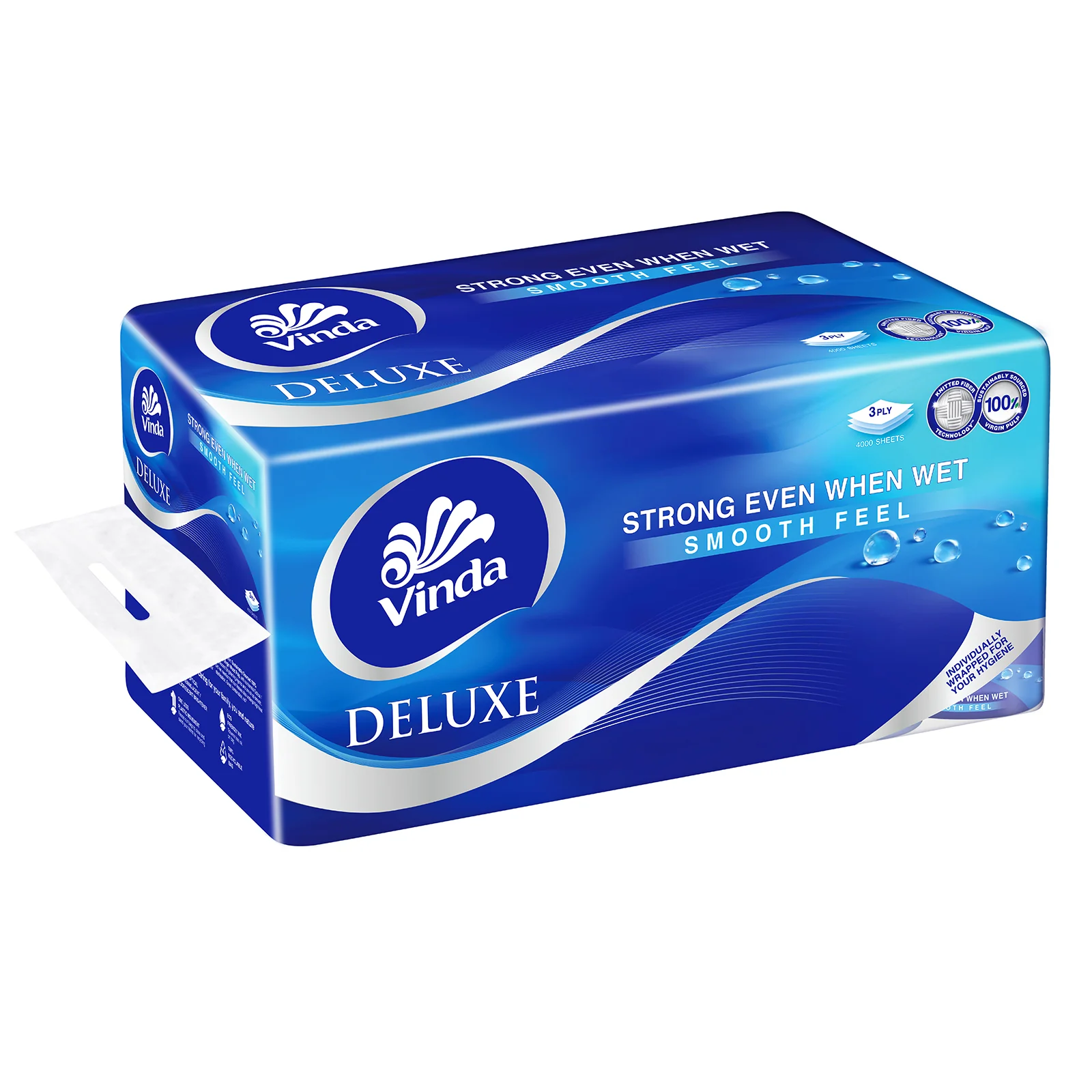 Vinda Deluxe Smooth Feel Toilet Tissue 3ply 250pcs x 16 - Image 2