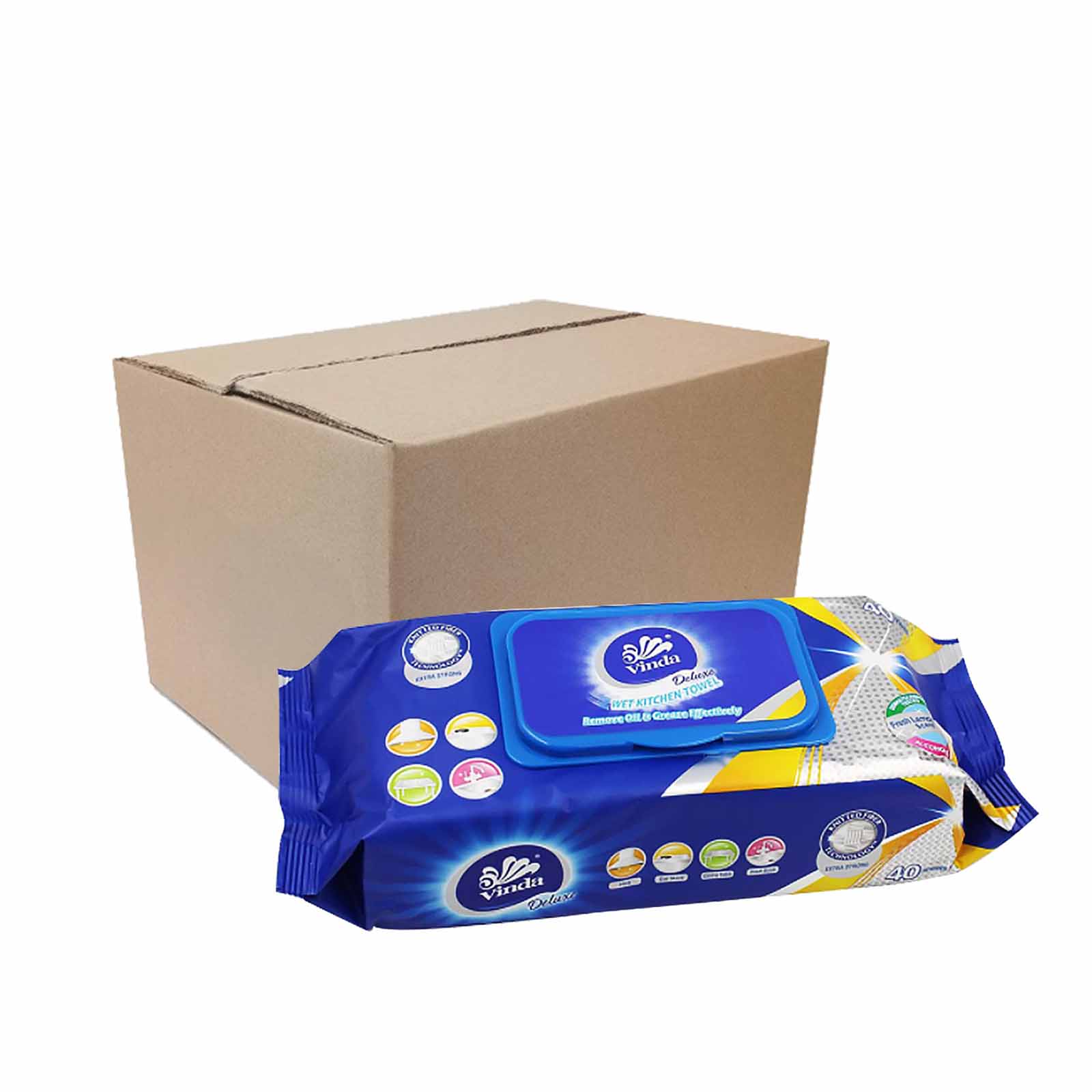 Vinda Deluxe Kitchen Wet Wipes 40sheets - Image 3