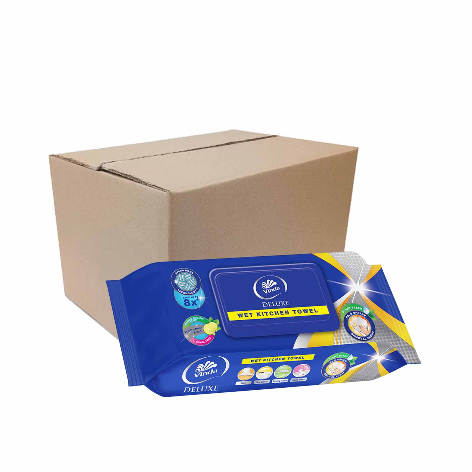 Vinda Deluxe Wet Kitchen Towel 40sheets x 2 - Image 3